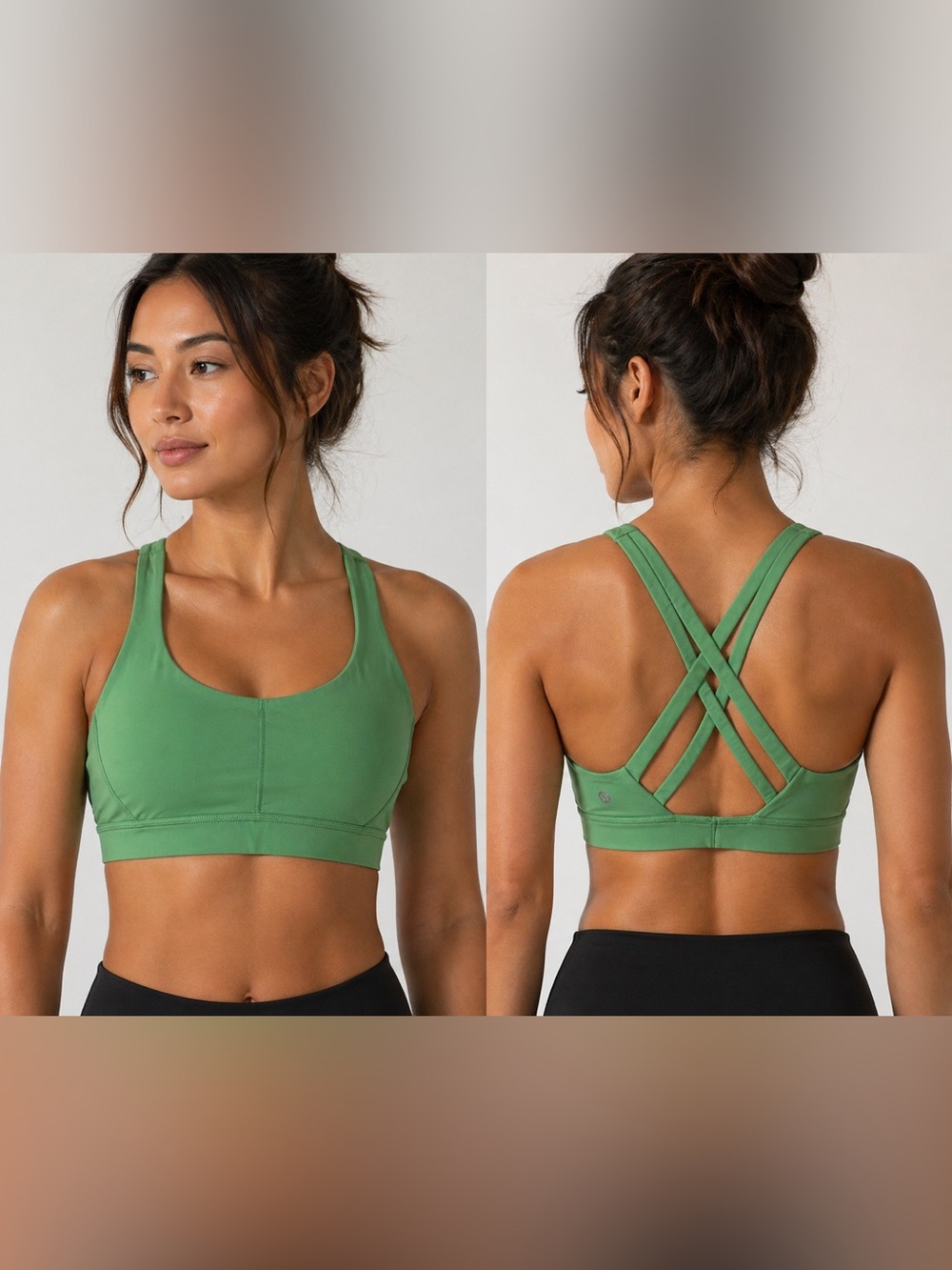 Lululemon | Green Stash N’ Run Bra - size 10